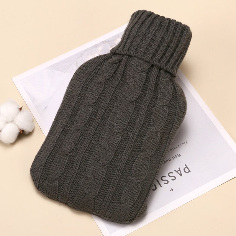 Macaron Series Water-Filled Water Bottle, Warm Rubber Water-Filled Water Bag, Knitted Hand Warmer , Heart-Warming Gadget - Image 1