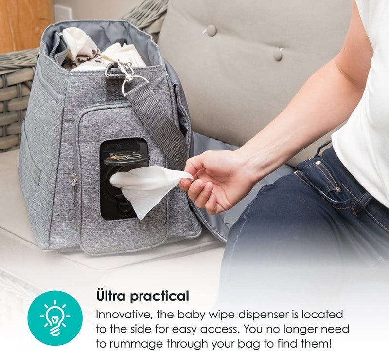 bblÃ¼v - Ãœltra - Large Capacity Diaper Bag, Multi-Function, Mommy Travel bag, Changing Pad included - Diaper Bag with Changing Station â€“ Free hand on the stroller, Tote or Crossbody Holding - Image 5