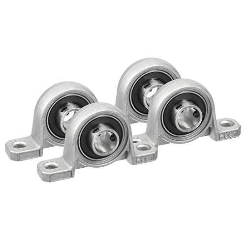 Xnrtop KP001 12mm Bore Zinc Alloy Inner Ball Mounted Pillow Block Pack of 4 - Image 1