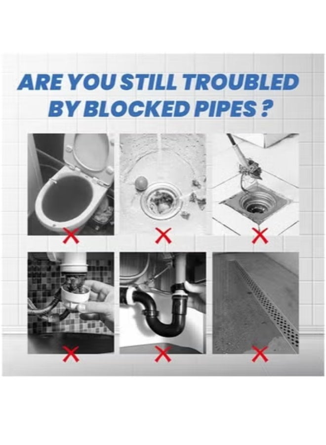 Jaysuing Pipe Dredge Agent, Bathroom Drain Cleaner, Powerful Pipe Excavator, Kitchen Sink Drain Cleaner, Home Sewer Toilet Kitchen Dredging Deodorant Clogged Channel Agent, Deep Cleaning And Quick Effect, 200G - Image 4