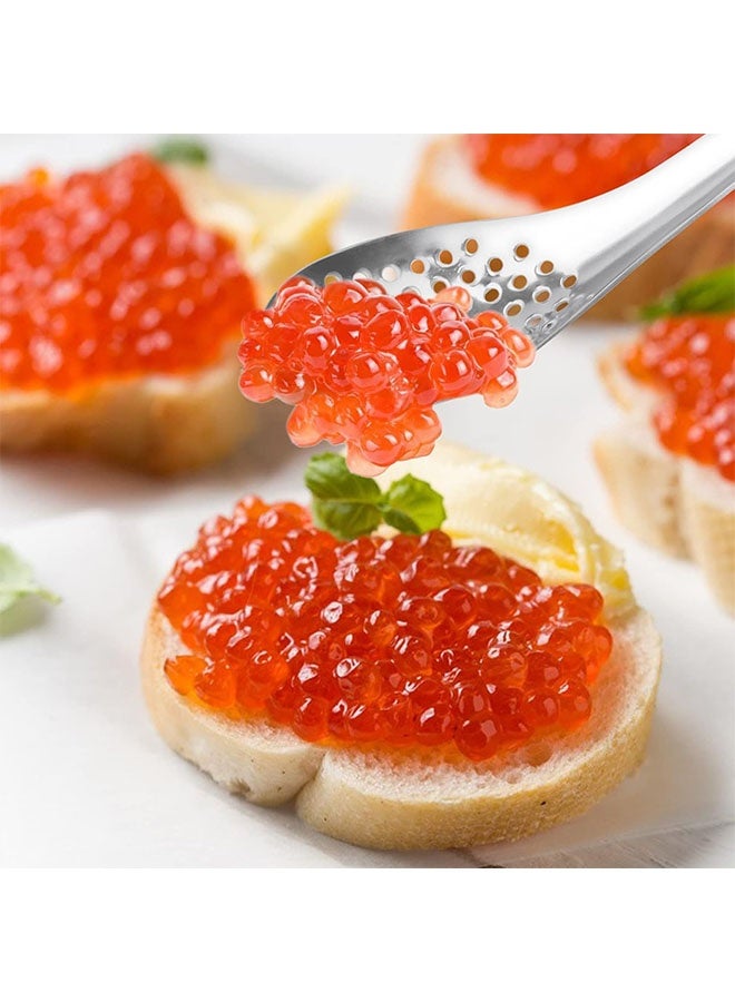 2Pieces Spherification Spoon Set - Stainless Steel Caviar and Molecular Gastronomy Bar Egg Spoons - Small Slotted for Olives and Capers in Jar - Kitchen Tool - Image 4