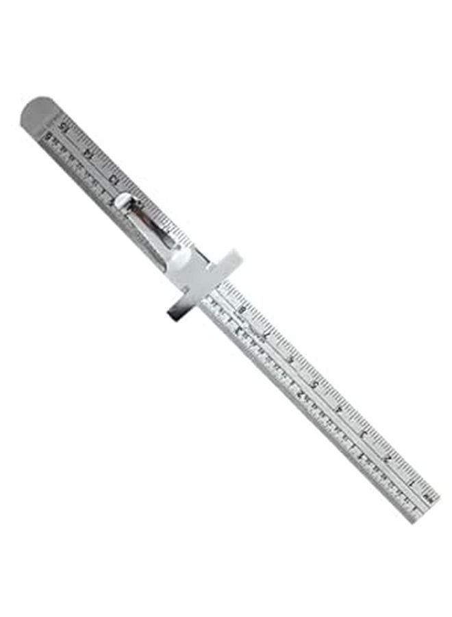 Portable 6 Inch Stainless Steel Pocket Ruler With Detachable Clip For Precision Measuring - Image 1