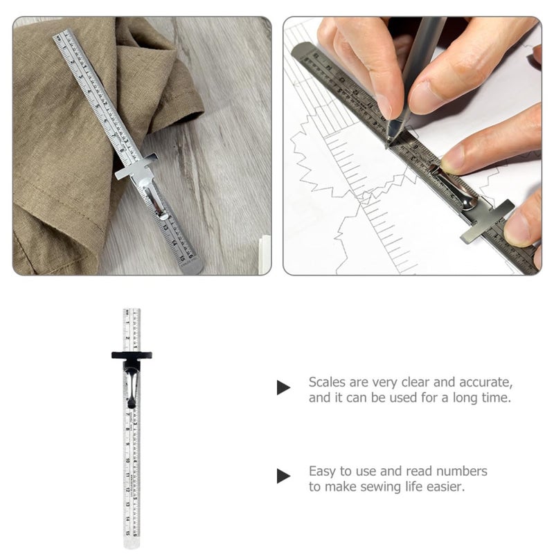 Portable 6 Inch Stainless Steel Pocket Ruler With Detachable Clip For Precision Measuring - Image 4