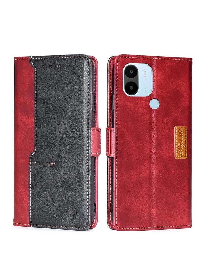 The Bros Case For Xiaomi Redmi A1+ 4G Contrast Color Side Buckle Leather Phone Case
