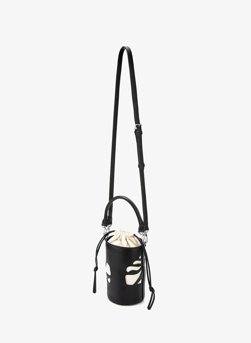 Veganologie  Bucket Bag in Black Made From 2 Bamboo Stems for Women | Best Price UAE