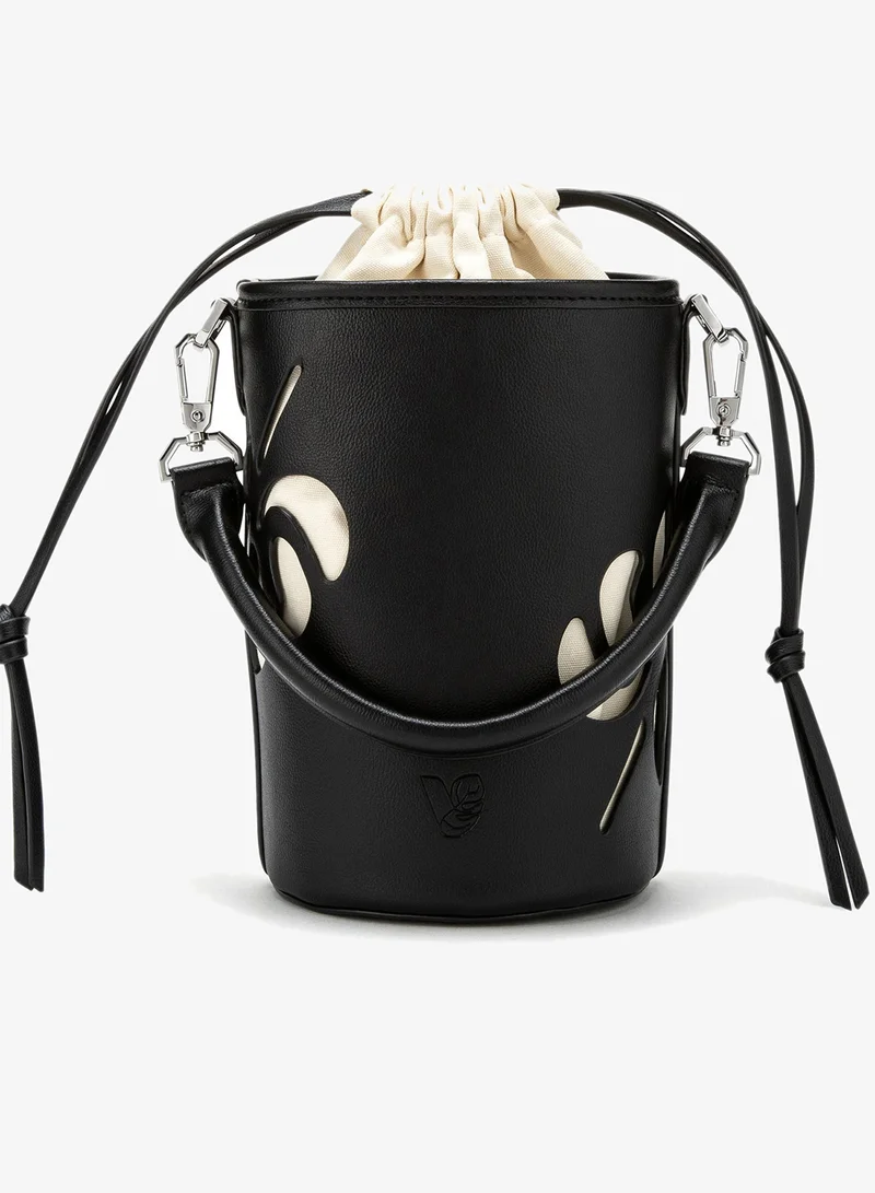 Veganologie  Bucket Bag in Black Made From 2 Bamboo Stems for Women | Best Price UAE