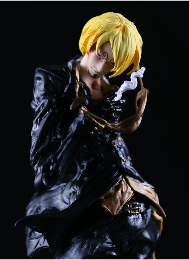 One Piece One Piece Sanji Black Action Figure Decorative Resin Sculpture Home Decor Statue, Art Figurine Home Ornament Decoration for Office, Living Room, Bedroom, Book Shelf, TV Cabinet, Desktop  - Image 4