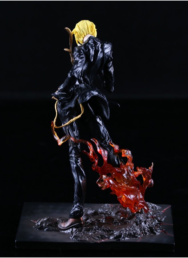 One Piece One Piece Sanji Black Action Figure Decorative Resin Sculpture Home Decor Statue, Art Figurine Home Ornament Decoration for Office, Living Room, Bedroom, Book Shelf, TV Cabinet, Desktop  - Image 2