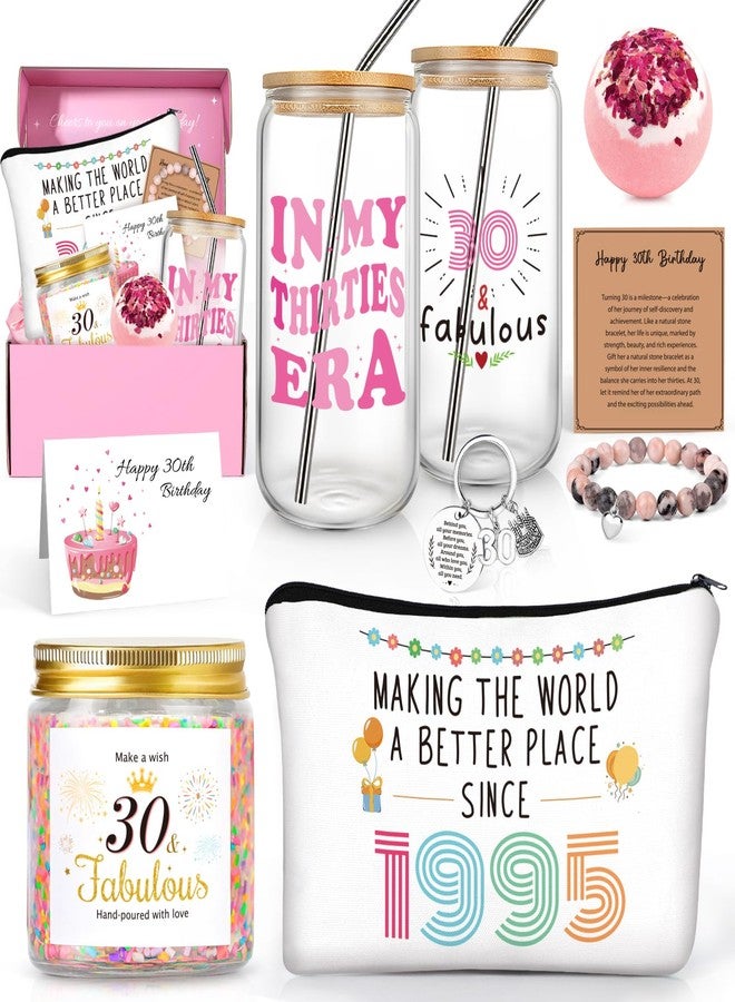 Frerdui 30th Birthday Gifts for Women Her, 30 Year Old Birthday Gift for Women, 1995 Birthday Gifts, Gift for Woman 30s, 30th Birthday Decorations for Her, 30 Fabulous Gifts - Image 1