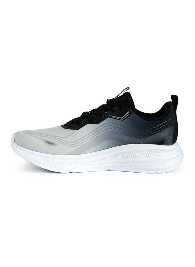 PEAK Men's Tai-Chi P-Motive Running Shoes - Light Grey/Black - Image 2