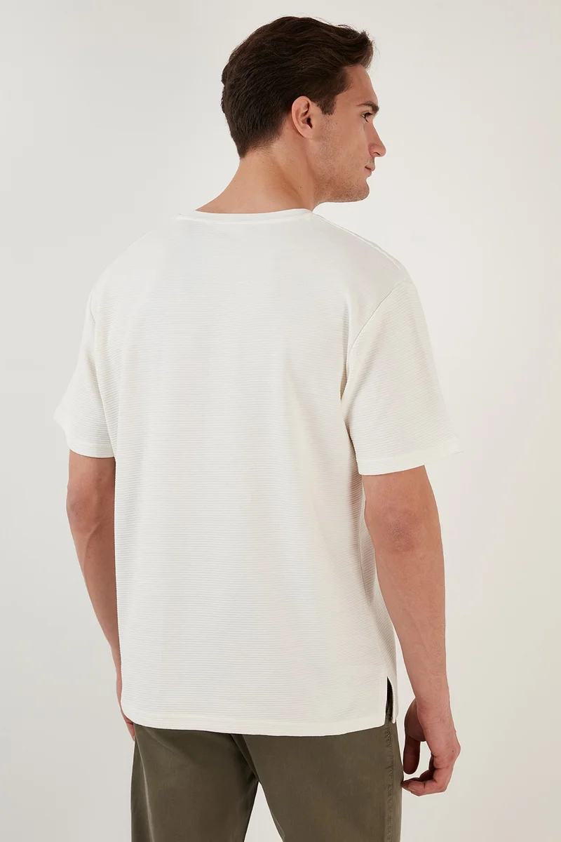 Buratti Crew Neck Single Pocket Cotton Oversize T Shirt Men's T Shirt 5902305