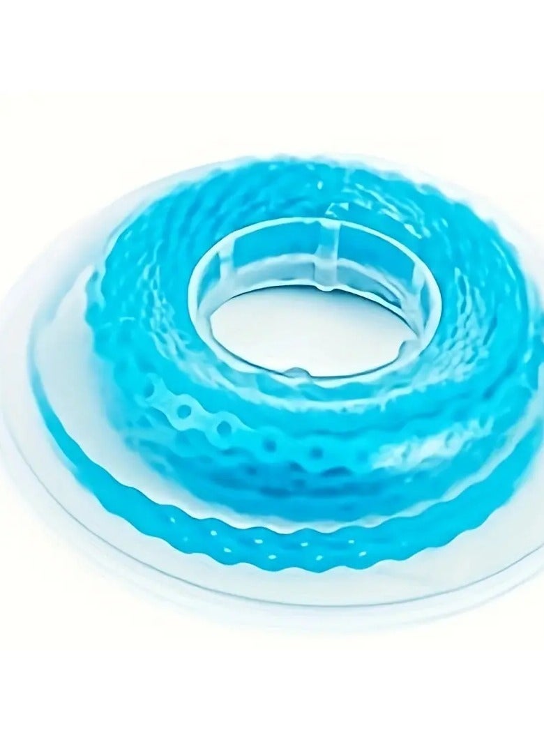 HW 2 Pcs Dental Orthodontic Power Chains Braces Mixed Color Spool Elastic Rubber Bands for Orthodontic Treatment, 15ft/Roll - Image 1