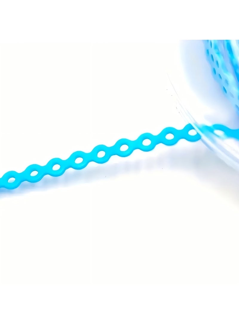 HW 2 Pcs Dental Orthodontic Power Chains Braces Mixed Color Spool Elastic Rubber Bands for Orthodontic Treatment, 15ft/Roll - Image 5