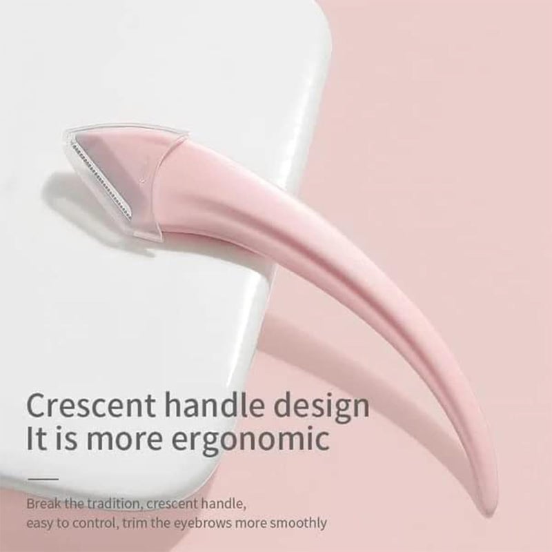Juformin Eyebrow Trimmer Set, 3 Pcs Eyebrow Lamination Kit,Eyebrow Scissors with Comb& Curved Eyebrow Razor&Straight Eyebrow Razor,Convenient Beauty Tools for Men Women(Pink) - Image 4