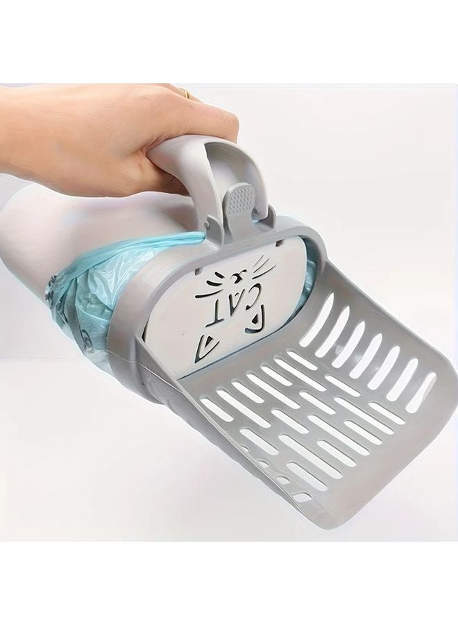 Cat Litter Scoop With Removable Bag Holder Includes 90 Bags Durable Plastic - Image 5