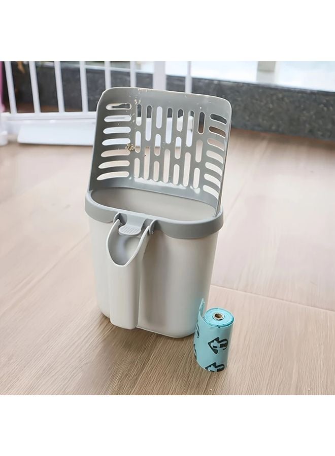 Cat Litter Scoop With Removable Bag Holder Includes 90 Bags Durable Plastic - Image 1