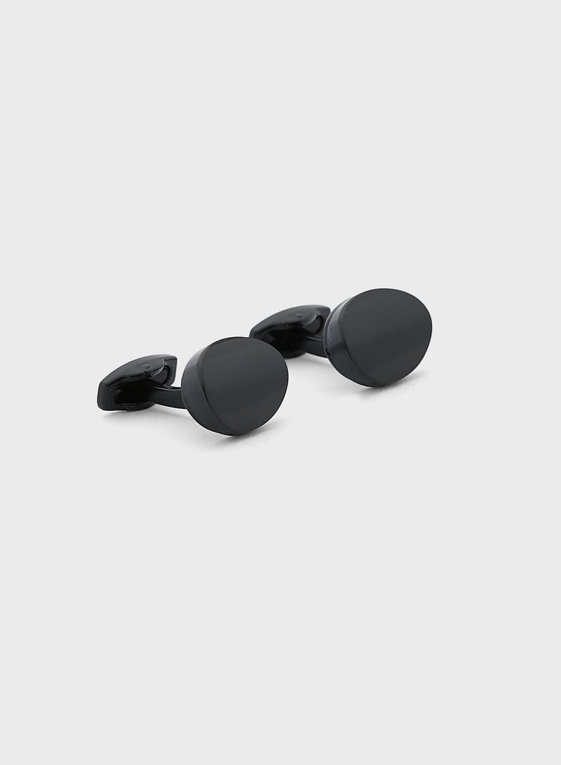 Robert Wood Oval Design Cufflink In Gift Box  - Image 1