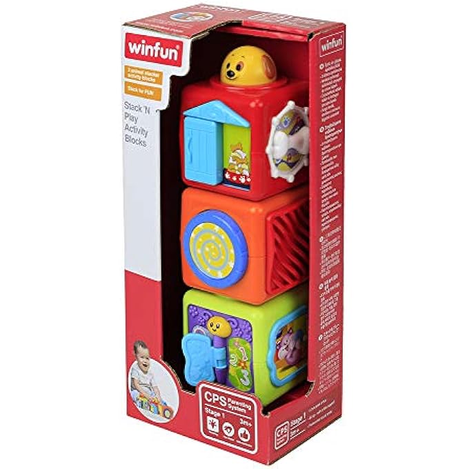STACK 'N PLAY ACTIVITY BLOCKS – ANIMAL STACKING TOYS FOR BABIES | EDUCATIONAL SENSORY & MOTOR SKILL DEVELOPMENT | TACTILE LEARNING BABY TOY | STACKABLE ANIMAL ACTIVITY SET FOR INFANT AGES 3M+ - Image 2
