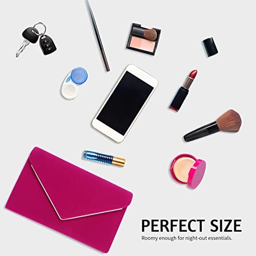 BBjinronjy Clutch Purse for Women Evening Bags Handbags for Wedding Party Cocktail Prom Faux Suede Crossbody Shoulder Bag - Image 3