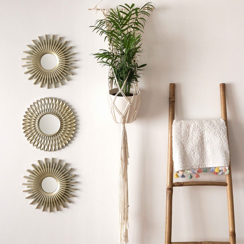 BONNYCO Gold Mirrors for Wall Pack of 3, Round Wall Mirrors Bedroom Room and Home Decor. Espejos Decorativos de Pared Sala Dormitorio, Modern Minimalist Decor Vintage, Chic. Gifts for Women Mums - Image 5