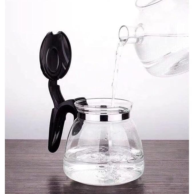 QUMAZZ Glass Teapot Kettle with Stainless Steel Infuser Lid Glass Tea Kettle Stovetop Safe Blooming Loose Leaf Teapot Transparent Green 2 Tea Strainer Glass Kettle 1000 ML - Image 4