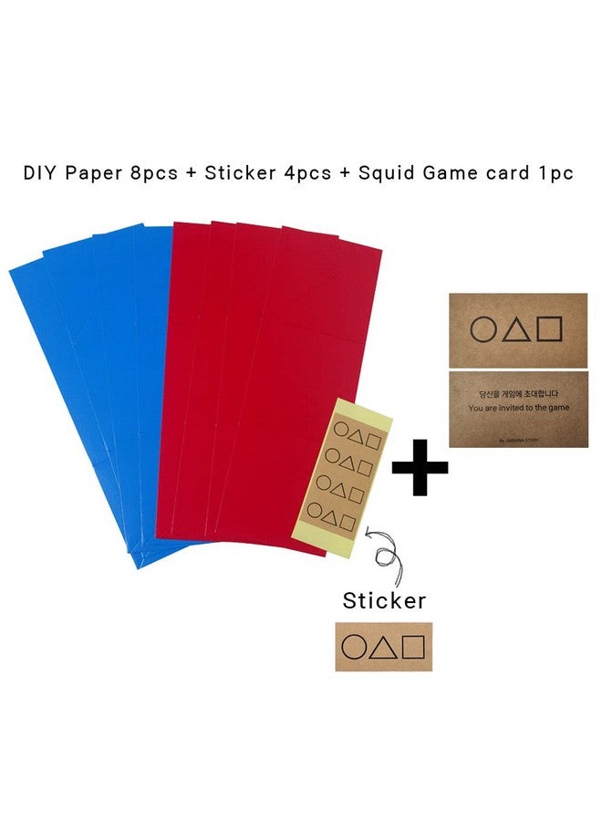 GASHINA STORY Ddakji(Ttakji) Game 4 Set + Sticker + Invitation Card from The TV Series Korean Traditional Game- Old-Fashioned Game kit - Image 2