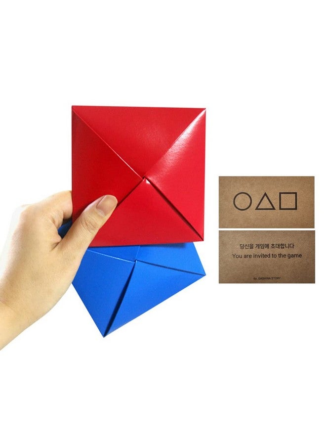 GASHINA STORY Ddakji(Ttakji) Game 4 Set + Sticker + Invitation Card from The TV Series Korean Traditional Game- Old-Fashioned Game kit - Image 1