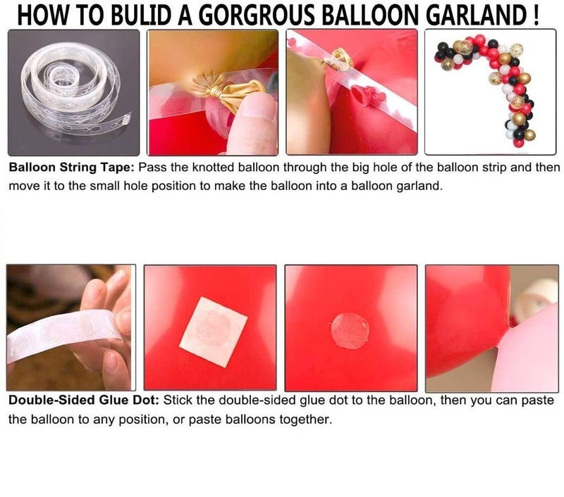 Theme My Party Balloon Arch Garland Kit, 112Pcs Party Balloons Decoration Set, Gold Confetti Balloons & White & Pink Latex Balloons for Baby Shower, Wedding, Birthday - Image 4