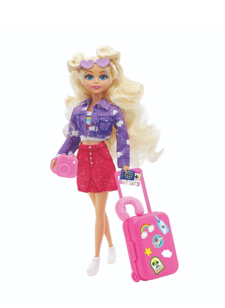 Funville - Dreameez Doll Travel Set for Baby Girl, 29 cm Height - Image 1