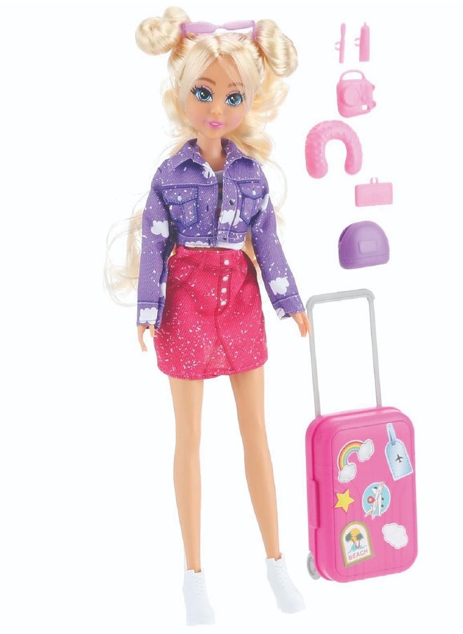 Funville - Dreameez Doll Travel Set for Baby Girl, 29 cm Height - Image 1