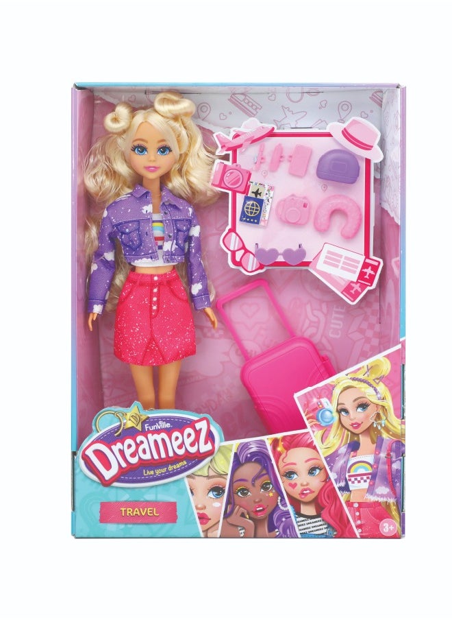 Funville - Dreameez Doll Travel Set for Baby Girl, 29 cm Height - Image 1