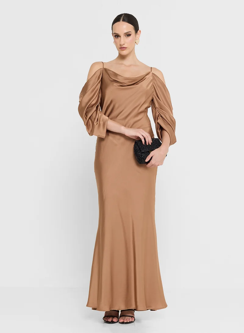 TFNC Cowl Neck Maxi Dress