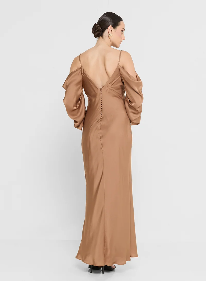 TFNC Cowl Neck Maxi Dress
