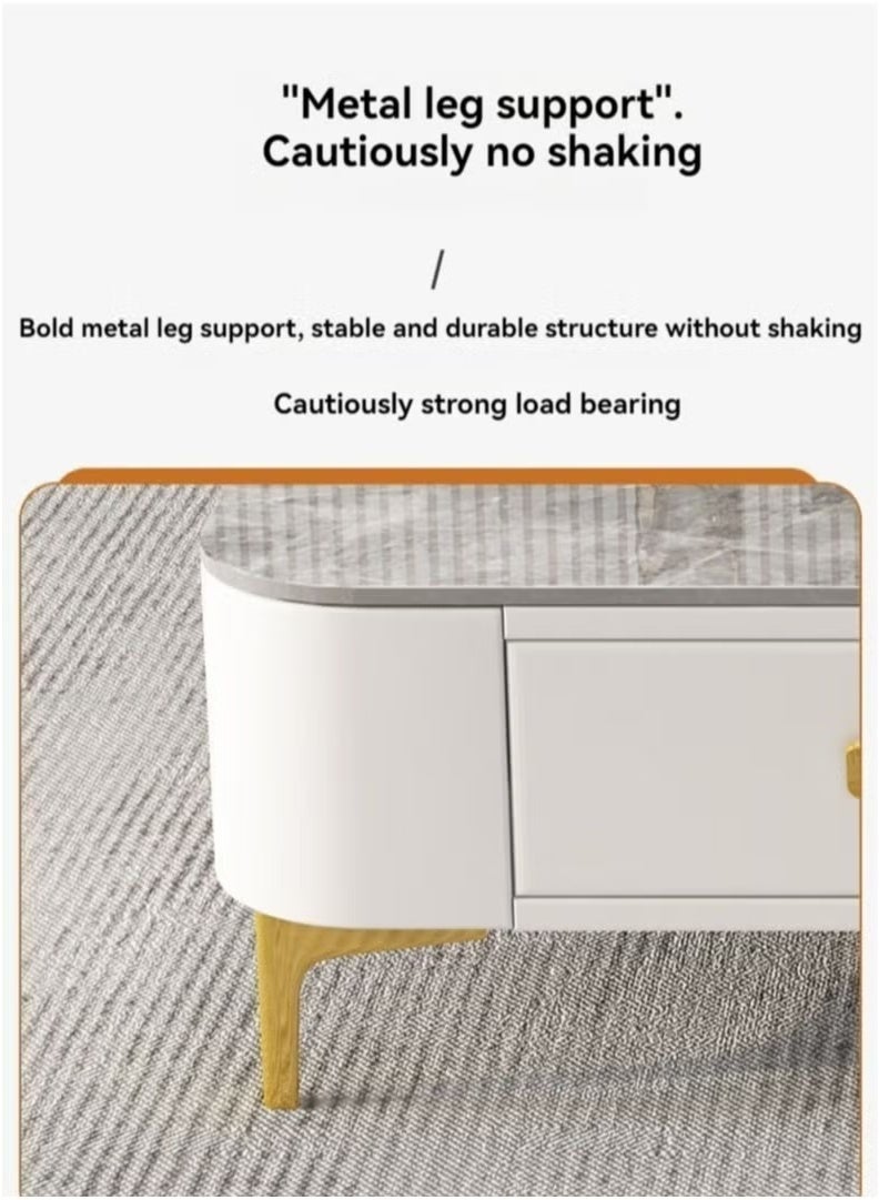 Generic Light Luxury Glass Tea Table Simple Small Family Living Room Modern Square Storage Tea Table TV Cabinet Combination  - Image 3