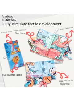 Generic Cloth Book Baby Animal Three-dimensional Tail Early Education Cloth Book 1 Year Old Educational Toys Newborn Baby Cloth Book Wholesale-Color: Short Cloth Book-Shape (Chinese And English Version, 4 Pages, 8 Faces With Sound Paper BB) 20g  - Image 5