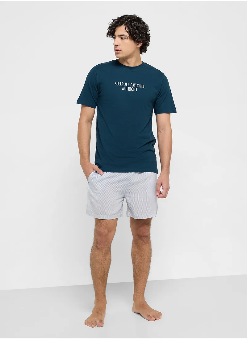 Seventy Five Nightwear T-Shirt & Shorts Sets