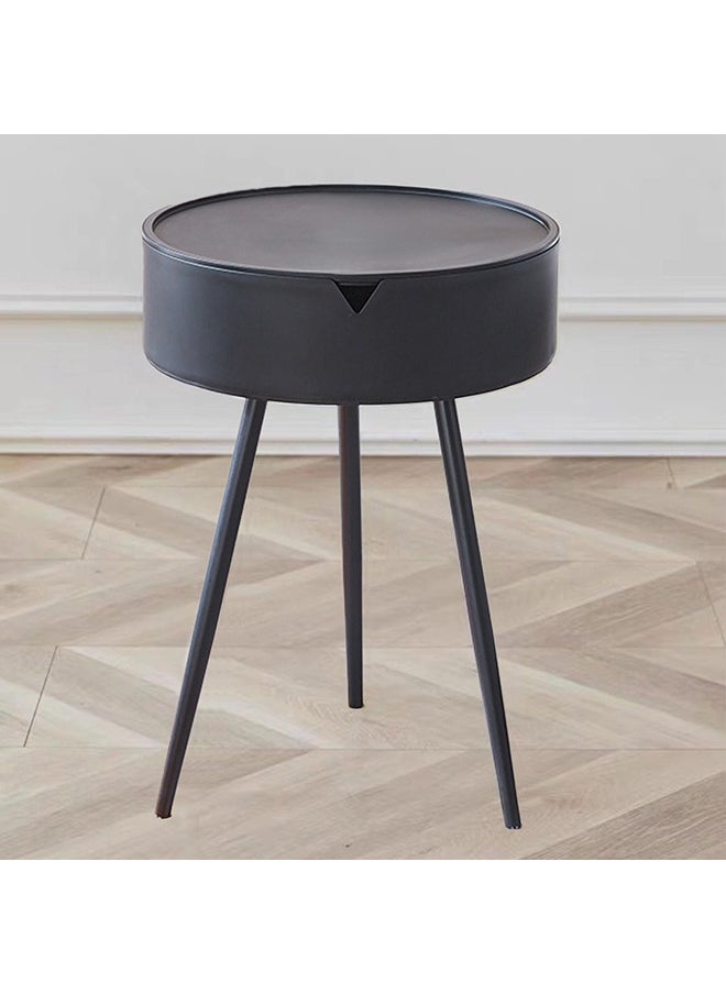 XiuWoo - Round Side Table Small Coffee Table End Table for Living Room Bedroom Small Space Wooden Bedside Table Easy Assemble Side Table for Small Space - Image 1