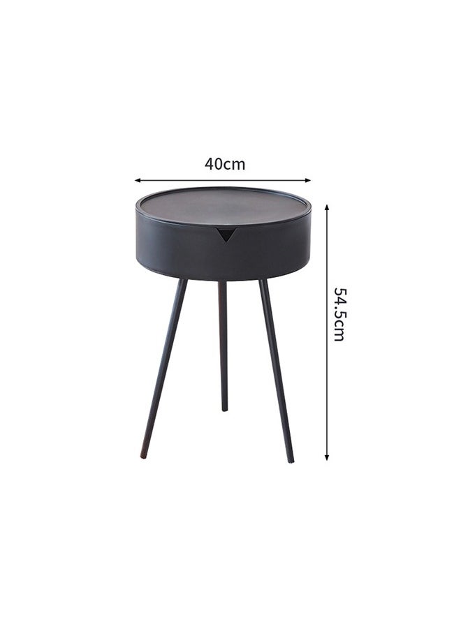XiuWoo - Round Side Table Small Coffee Table End Table for Living Room Bedroom Small Space Wooden Bedside Table Easy Assemble Side Table for Small Space - Image 1