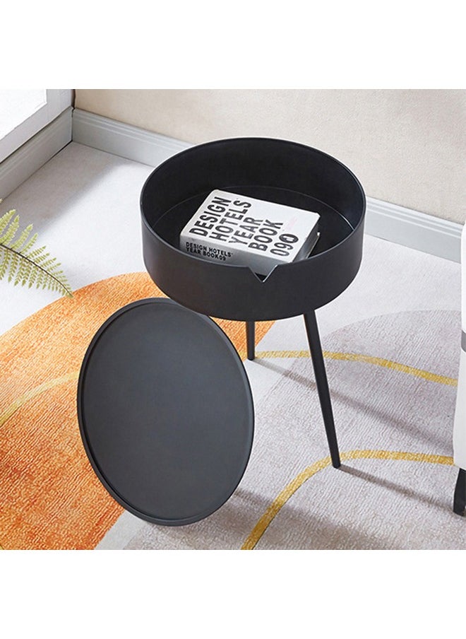 XiuWoo - Round Side Table Small Coffee Table End Table for Living Room Bedroom Small Space Wooden Bedside Table Easy Assemble Side Table for Small Space - Image 1
