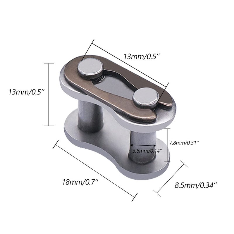 TWTADE 20Pcs #35 Master Link Chain Roller Connector for Go Kart,Mini Bike, Baja Doodle Bug Motovox etc.I-L-039 - Image 5