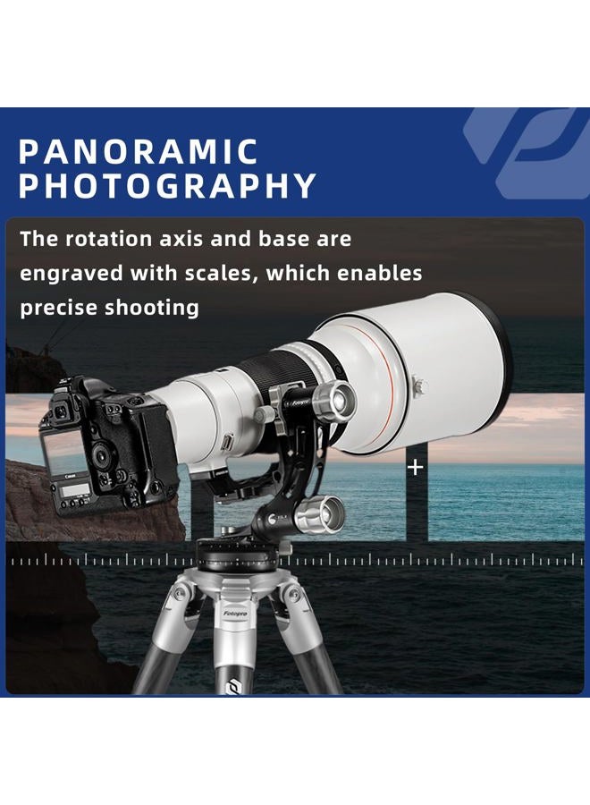 Fotopro E-6H Gimbal Head Gimbal Head Large Lens Head Wildlife Photography Head Sports Photography Head Astrophotography Head - Image 4