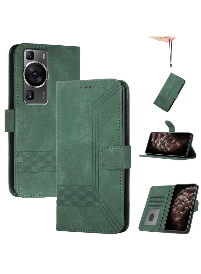 زبون جراب هاتف Huawei P60 / P60 Pro من الجلد المكعب القابل للطي - Image 1