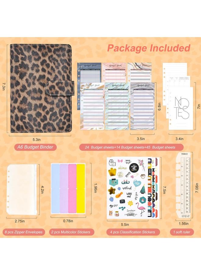 Bluejw - In Stock Amazon Cross-border Creative Leopard Handbook A6 Plan Binder 6-hole Cash Budget Notebook - Image 1