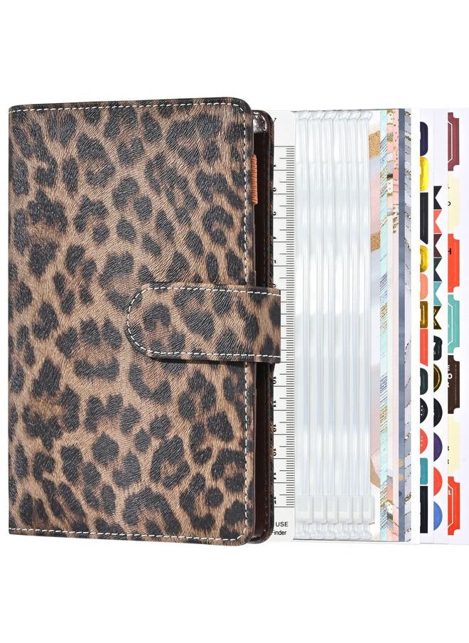 Bluejw - In Stock Amazon Cross-border Creative Leopard Handbook A6 Plan Binder 6-hole Cash Budget Notebook - Image 1
