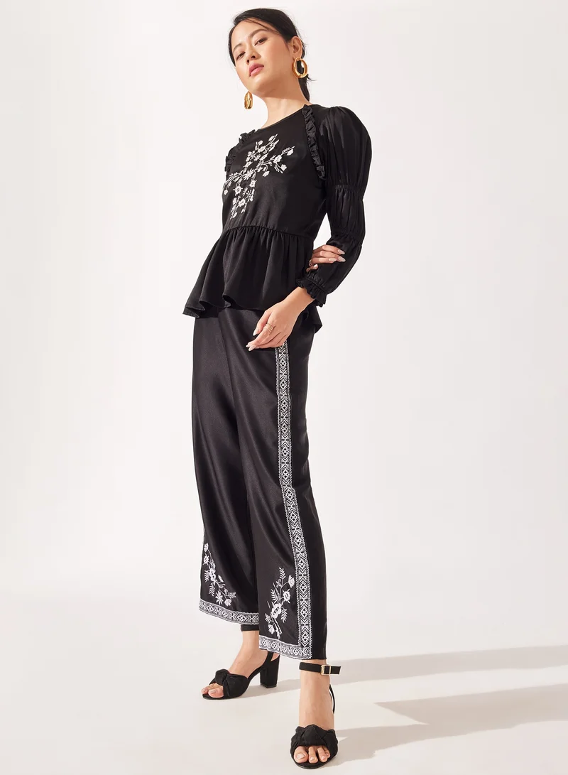 The Label Life Floral Embroidered Top