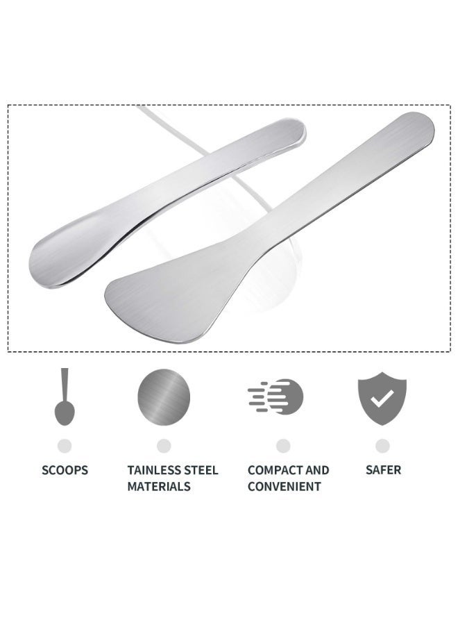 2Pcs Mini Metal Cosmetic Spatulas, Skincare Spatula for Eye Cream, Essence & Facial Mask, Beauty Tool for Mixing and Sampling Skin Care Products - Image 5