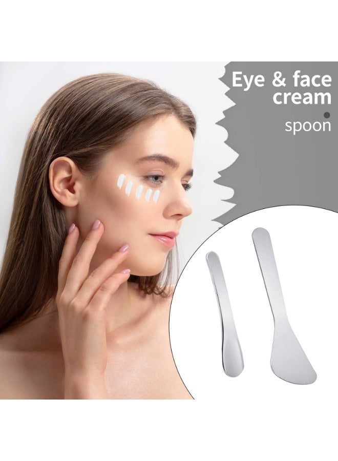 2Pcs Mini Metal Cosmetic Spatulas, Skincare Spatula for Eye Cream, Essence & Facial Mask, Beauty Tool for Mixing and Sampling Skin Care Products - Image 3
