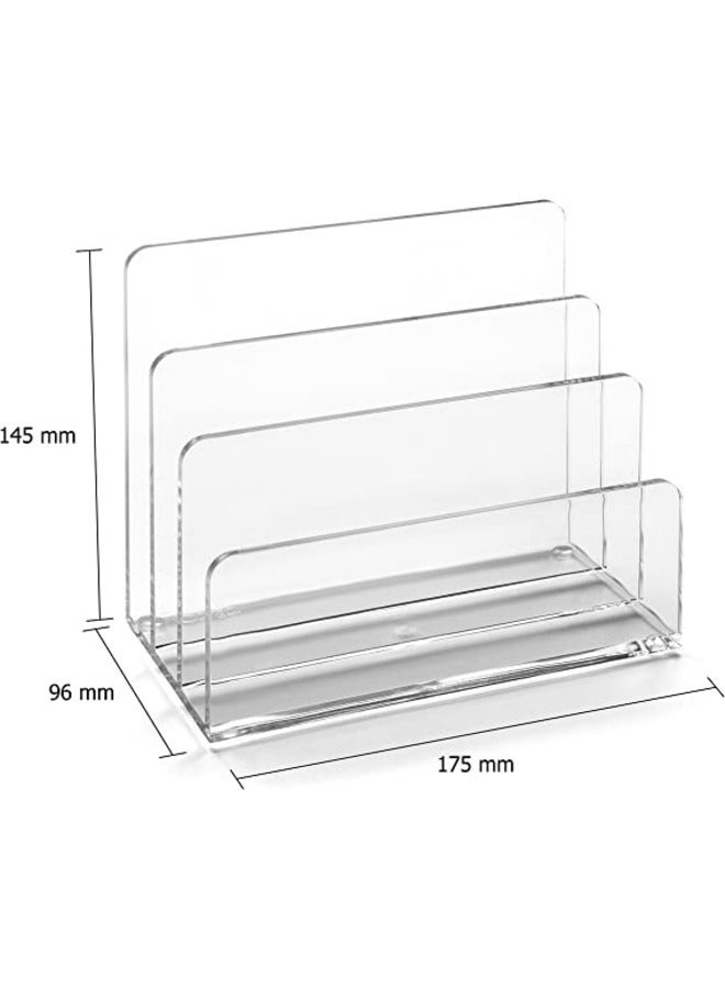 SMARTPOINTS Clear Acrylic Letter Holder,145 mm x 175 mm x 96 mm - Image 4