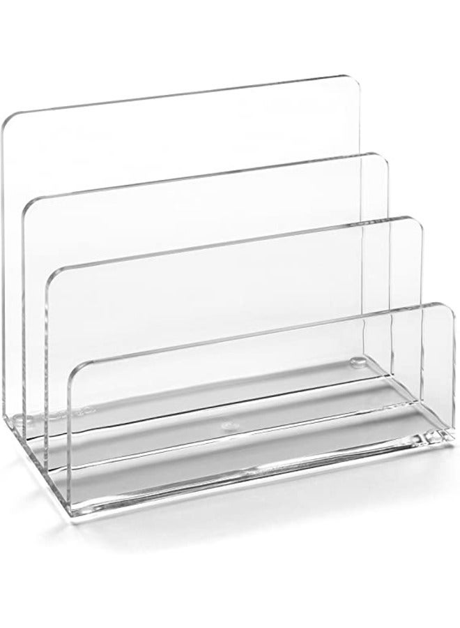 SMARTPOINTS Clear Acrylic Letter Holder,145 mm x 175 mm x 96 mm - Image 1