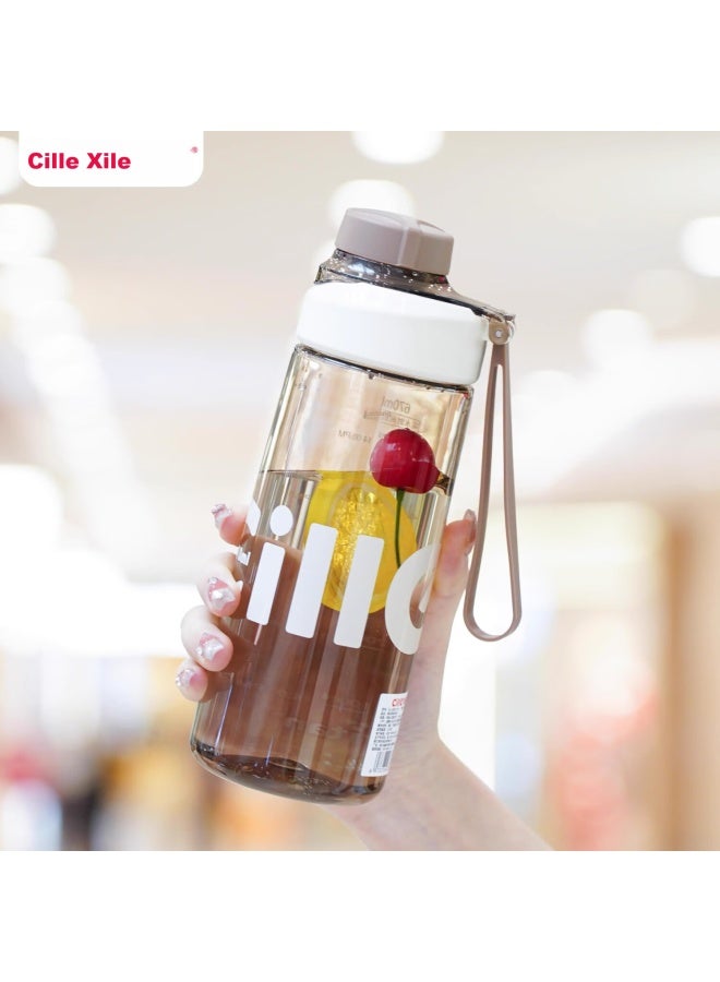 Cille Tritan Plastic Cup Sports Water Bottle With Tea Infuser For Men And Women, Portable Outdoor Cup For Students And Travel